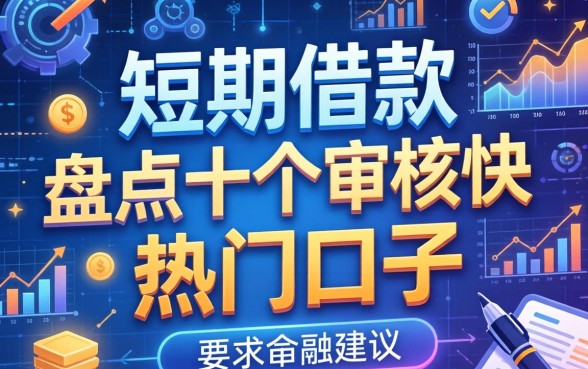 短期借款的建议有哪些呢?盘点十个审核快的热门口子