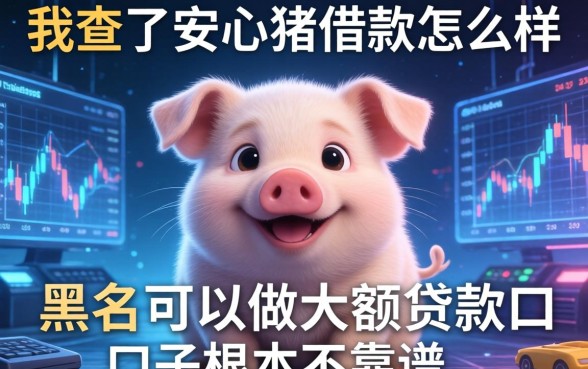 我查了安心猪借款怎么样，发现黑户可以做大额贷款口子根本不靠谱