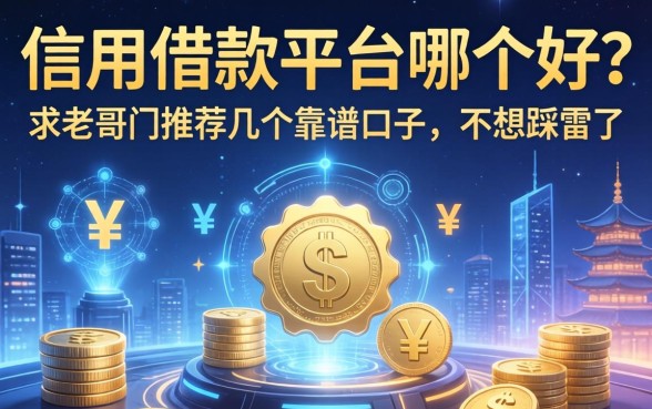 信用借款平台哪个好？求老哥们推荐几个靠谱的口子，不想踩雷了