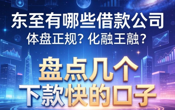 东至有哪些借款公司比较正规？盘点几个下款快的口子