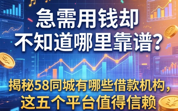 急需用钱却不知道哪里靠谱？揭秘58同城有哪些借款机构，这五个平台值得信赖