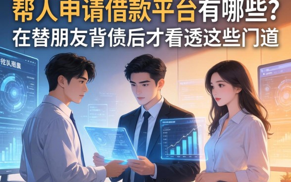 帮人申请借款平台有哪些？我替朋友背债后才看透这些门道