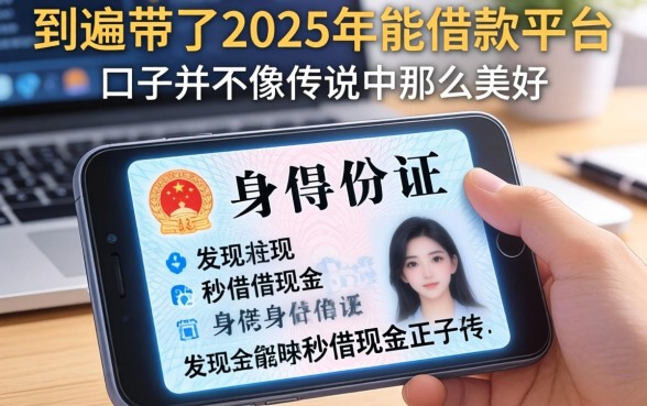 我翻遍了2025年能借款的平台，发现手机身份证秒借现金的口子并不像传说中那么美好