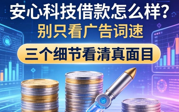 安心科技借款怎么样？别只看广告词，三个细节看清真面目
