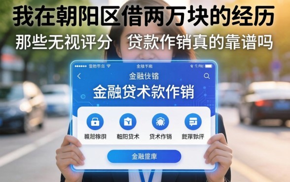 我在朝阳区借两万块的经历，那些无视评分的贷款软件真的靠谱吗