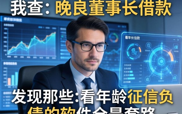 我查了一晚上董事长借款，发现那些不看年龄征信负债的软件全是套路