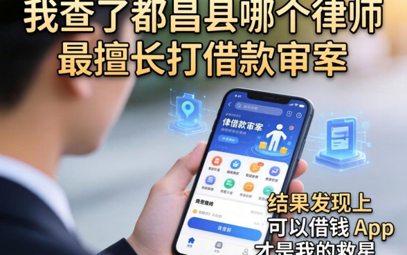 我查了都昌县哪个律师最擅长打借款官司，结果发现手机上可以借钱的app才是我的救星
