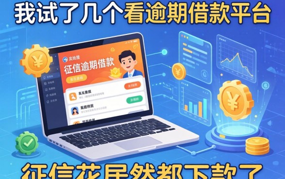 我试了几个不看逾期借款的平台,征信花居然都下款了