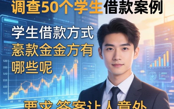 调查了50个学生借款案例,学生借款方式有哪些呢?答案让人意外