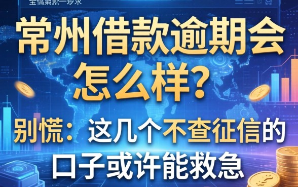 常州借款逾期会怎么样？别慌，这几个不查征信的口子或许能救急