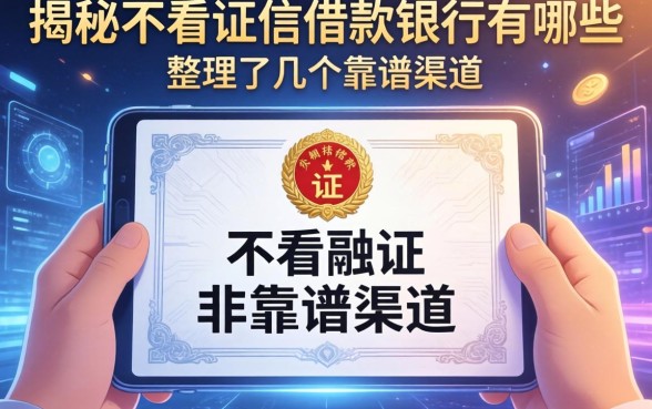 揭秘不看证信借款的银行有哪些,整理了几个靠谱渠道