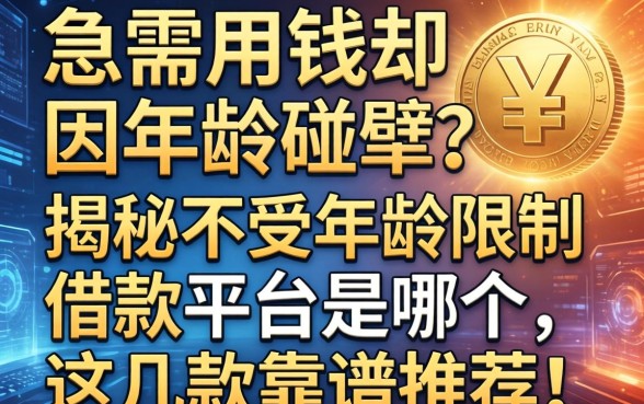 急需用钱却因年龄碰壁？揭秘不受年龄限制的借款平台是哪个，这几款靠谱推荐！