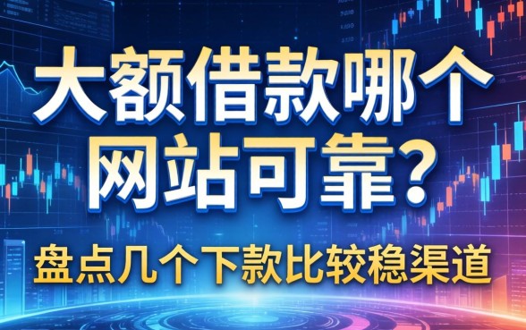 大额借款哪个网站可靠？盘点几个下款比较稳的渠道