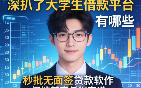 我深扒了大学生借款平台有哪些，发现秒批无面签贷款软件的门槛其实低得离谱
