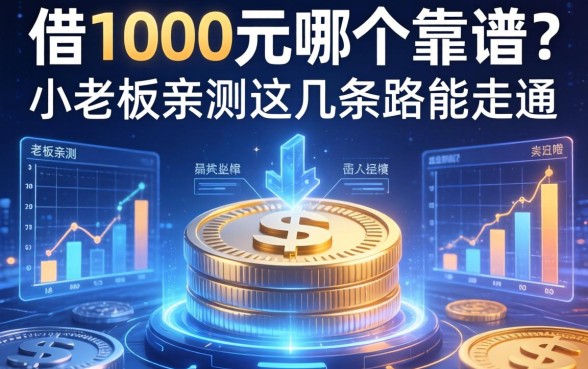 借1000元哪个靠谱？小老板亲测这几条路能走通