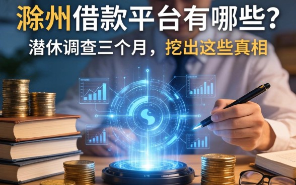 滁州借款平台有哪些？我潜伏调查三个月，挖出这些真相