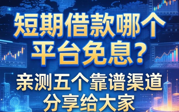 短期借款哪个平台免息?亲测五个靠谱渠道分享给大家