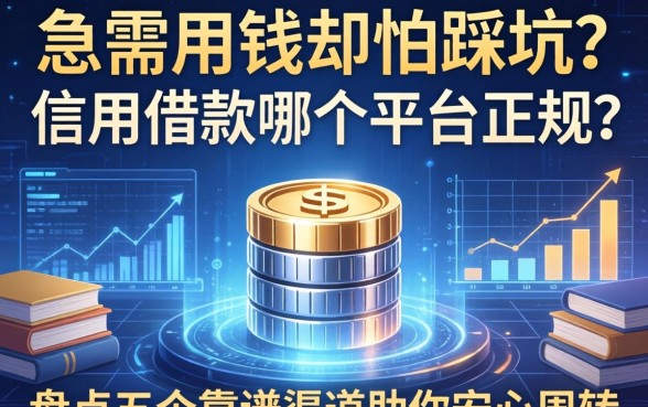 急需用钱却怕踩坑？信用借款哪个平台正规？盘点五个靠谱渠道助你安心周转
