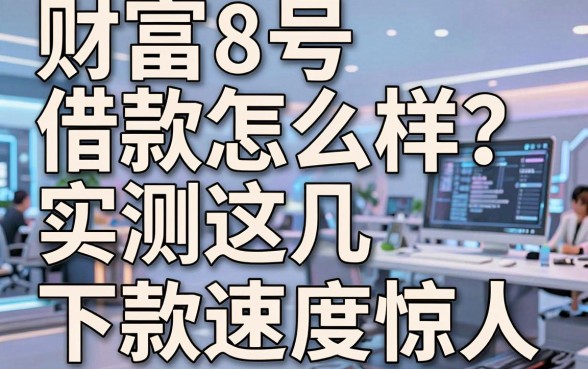 财富8号借款怎么样？实测这几款下款速度惊人