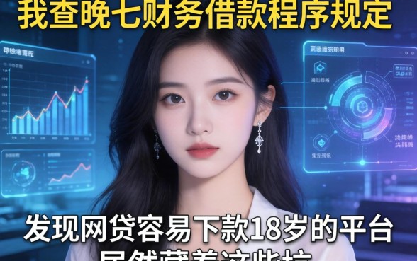 我查了一晚上财务借款程序规定，发现网贷容易下款18岁的平台居然藏着这些坑