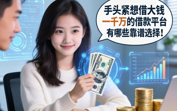 手头紧想借大钱的朋友看过来，一千万的借款平台有哪些靠谱选择
