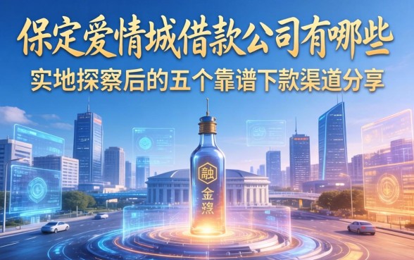 保定爱情城借款公司有哪些？实地探访后的五个靠谱下款渠道分享