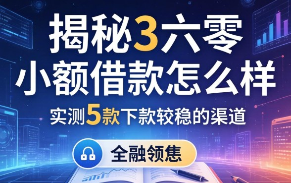 揭秘3六零小额借款怎么样：实测5款下款较稳的渠道