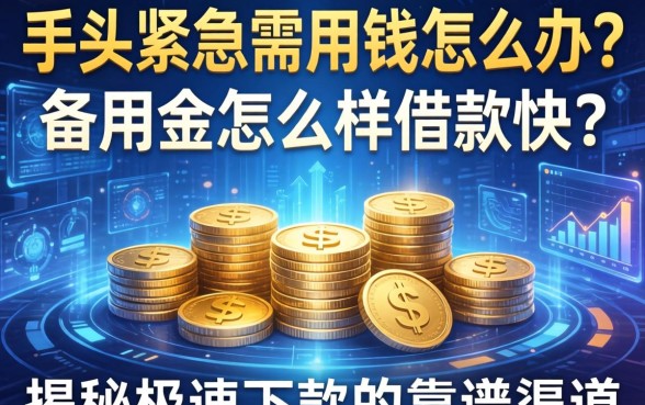 手头紧急需用钱怎么办？备用金怎么样借款快？揭秘极速下款的靠谱渠道