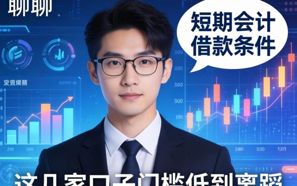 聊聊短期会计借款条件有哪些,这几家口子门槛低到离谱