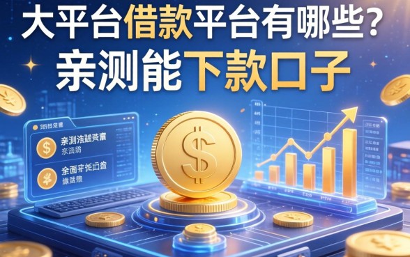 大平台的借款平台有哪些？分享几个亲测能下款的口子