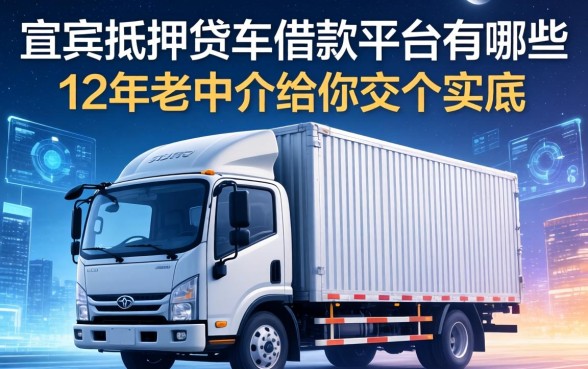 宜宾抵押货车借款平台有哪些？12年老中介给你交个实底