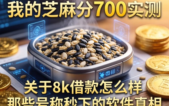 我芝麻分700实测，关于8k借款怎么样和那些号称秒下的软件真相