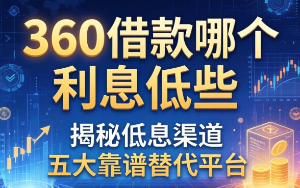 360借款哪个利息低些？揭秘低息渠道与五大靠谱替代平台