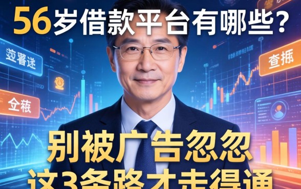 56岁借款平台有哪些？别被广告忽悠，这3条路才走得通