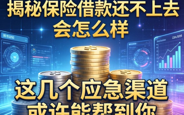 揭秘保险借款还不上去会怎么样，这几个应急渠道或许能帮到你