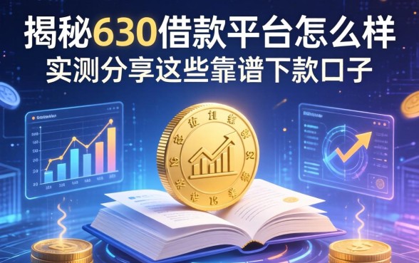 揭秘630借款平台怎么样：实测分享这些靠谱下款口子