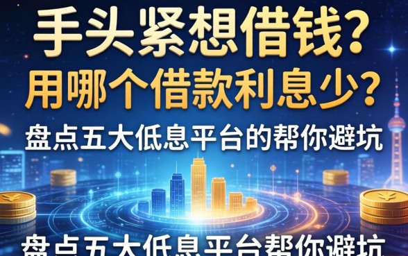 手头紧想借钱？用哪个借款利息少？盘点五大低息平台帮你避坑
