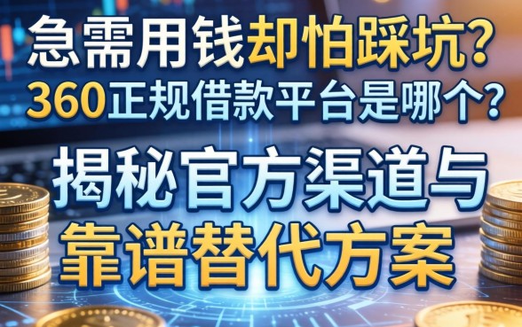 急需用钱却怕踩坑？360正规借款平台是哪个？揭秘官方渠道与靠谱替代方案