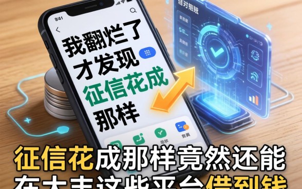 我翻烂了手机才发现,征信花成那样竟然还能在大丰这些平台借到钱