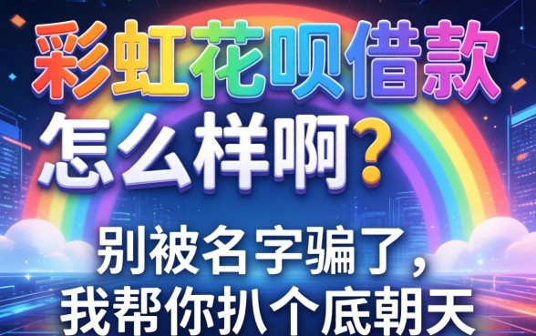 彩虹花呗借款怎么样啊？别被名字骗了，我帮你扒个底朝天