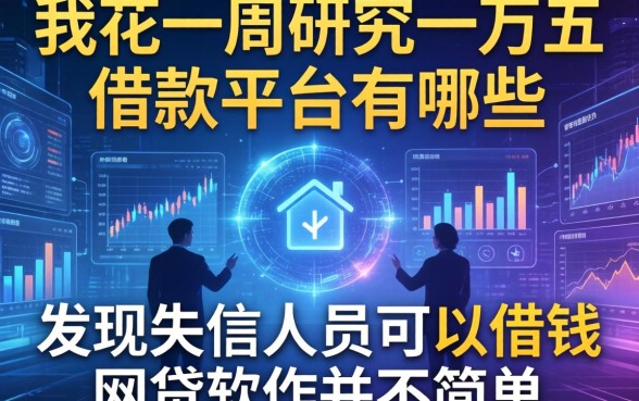 我花了一周研究一万五的借款平台有哪些,发现失信人员可以借钱的网贷软件并不简单