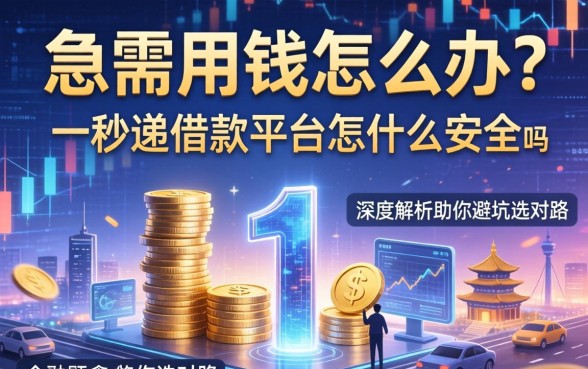 急需用钱怎么办？一秒递借款平台怎么样安全吗？深度解析助你避坑选对路
