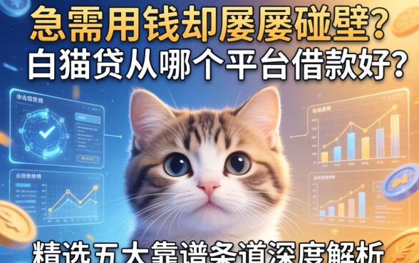 急需用钱却屡屡碰壁？白猫贷从哪个平台借款好？精选五大靠谱渠道深度解析