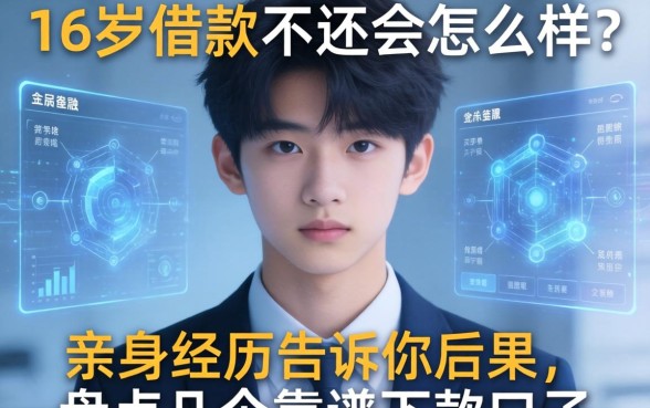 16岁借款不还会怎么样？亲身经历告诉你后果，盘点几个靠谱下款口子
