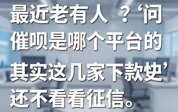 最近老有人问催呗是哪个平台的借款啊,其实这几家下款更快还不看征信