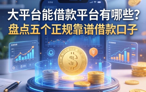 大平台能借款的平台有哪些？盘点五个正规靠谱的借款口子
