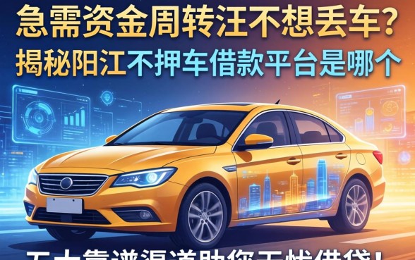 急需资金周转又不想丢车？揭秘阳江不押车借款平台是哪个，五大靠谱渠道助您无忧借贷！