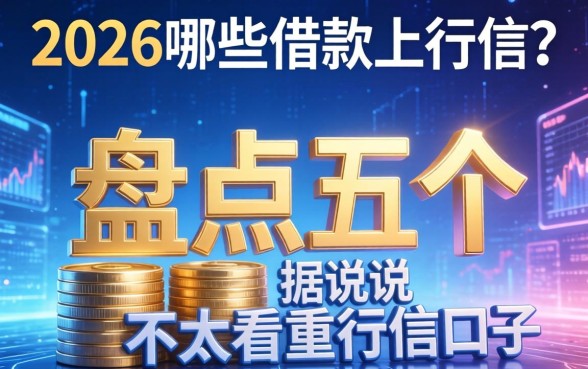 2026哪些借款上征信？盘点五个据说不太看重征信的口子
