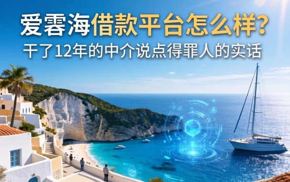 爱琴海借款平台怎么样?干了12年的中介说点得罪人的实话