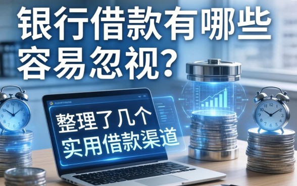 银行借款有哪些容易被忽视?整理了几个实用的借款渠道